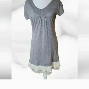 Galliano Gray and Cream Dress